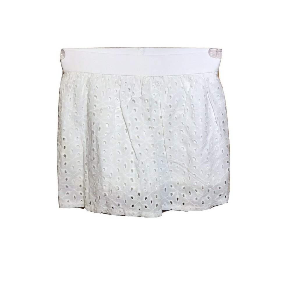 Unbranded Girl's Size XS 4-5 Skirt White Eyelet Elastic Waist New Without Tags